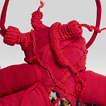 Настенный ковер разноцветный из одежды Heart варинант исполнения - 3 | Loft Concept в Красноярске