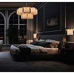 Люстра двухъярусная с текстурными овальными абажурами Splendor Palace Style варинант исполнения - 5 | Loft Concept в Красноярске