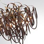 Люстра подвесная с объемной композицией из скрученных лент и металлических цепочек Atlantis Chain варинант исполнения - 3 | Loft Concept в Красноярске