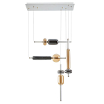 Люстра подвесная из металла и стекла Harmony of Strict Lines варинант исполнения - 1 | Loft Concept в Красноярске