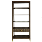 Стеллаж Elsa Dreams Walnut со стеклянными полками и ящиком варинант исполнения - 7 | Loft Concept в Красноярске