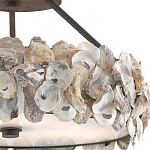 Потолочный светильник круглый с абажуром из устричных раковин Sea Ravens варинант исполнения - 1 | Loft Concept в Красноярске