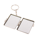 Зеркало брелок складное двухстороннее из натурального камня Оникс Silver Stone Mirrors варинант исполнения - 3 | Loft Concept в Красноярске