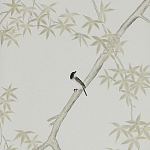 Обои ручная роспись Summer Night Blossom Colourway SC-122 on Bleached white dyed silk варинант исполнения - 1 | Loft Concept в Красноярске