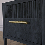 Прикроватная Тумбочка Primo с двумя ящиками Черный дуб варинант исполнения - 3 | Loft Concept в Красноярске