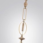 Подвесной светильник с прямоугольными и овальными элементами и акцентом из натурального камня Tectona  варинант исполнения - 6 | Loft Concept в Красноярске