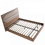 Кровать двуспальная с высоким изголовьем из дерева и подушек из экокожи Modern Look варинант исполнения - 4 | Loft Concept в Красноярске