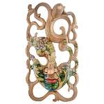 Маска деревянная резная расписная Tropical Paradise варинант исполнения - 4 | Loft Concept в Красноярске