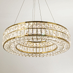 Круглая люстра с хрустальным декором Langlais Crystal Brass Chandelier варинант исполнения - 4 | Loft Concept в Красноярске