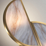 Бра с двумя полукруглыми плафонами из искусственного алебастра в бронзовой оправе Marbella варинант исполнения - 9 | Loft Concept в Красноярске