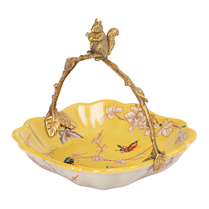 Пепельница желтая с белкой Squirrel