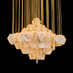 Люстра с фигурными подвесками из натурального камня Glowing Spheres варинант исполнения - 2 | Loft Concept в Красноярске