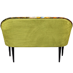 Диван двухместный из натурального бука с цветочным принтом Impressionism in Art варинант исполнения - 2 | Loft Concept в Красноярске