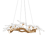 Люстра подвесная с прозрачными стеклянными птичками на ветвях Диаметр 100 см Serip Voa варинант исполнения - 1 | Loft Concept в Красноярске