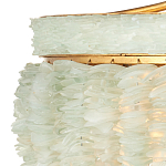 Подвесной светильник с каскадом из стеклянных декоративных элементов на золотом каркасе Shining Sea Glass варинант исполнения - 1 | Loft Concept в Красноярске