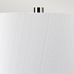 Настольная лампа с круглым фарфоровым основанием ручной работы с покрытием глазурью и белым абажуром из искусственного шелка Elstead Lighting варинант исполнения - 3 | Loft Concept в Красноярске