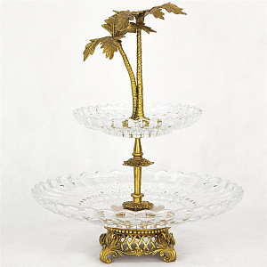 Блюдо двухъярусное Bronze Palm Trees