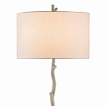 Торшер с цилиндрическим тканевым абажуром на каркасе в виде тонкого дерева Gray Branch варинант исполнения - 1 | Loft Concept в Красноярске