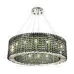 Круглая люстра с хрустальными подвесками Crystal Art Chrome Green Chandelier 12 варинант исполнения - 1 | Loft Concept в Красноярске