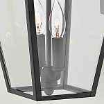 Настенный фонарь черного цвета с прозрачным стеклянным плафоном трапециевидной формы Hinkley варинант исполнения - 4 | Loft Concept в Красноярске