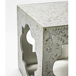 Приставной столик с перламутром Bone Inlay Side Table Floral Design варинант исполнения - 3 | Loft Concept в Красноярске