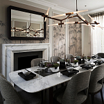 Обои ручная роспись Distant Bamboo Special Colourway on Lead Grey dyed silk варинант исполнения - 1 | Loft Concept в Красноярске