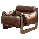 Кресло-диван кожаное на деревянном каркасе Medieval Furniture варинант исполнения - 7 | Loft Concept в Красноярске