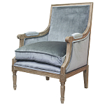Кресло William Classical Armchair grey velvet варинант исполнения - 3 | Loft Concept в Красноярске