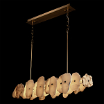 Подвесной светильник с фигурными элементами из белого алебастра Cryptocrystalline Stone варинант исполнения - 6 | Loft Concept в Красноярске