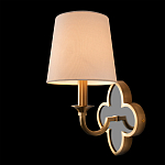 Бра с белым текстильным абажуром и фигурным основанием с зеркальной вставкой Vitorino варинант исполнения - 2 | Loft Concept в Красноярске