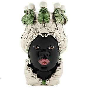 Ваза Abhika Vase Moro Lady Big With Candleholderr dark green