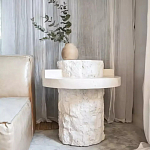 Дизайнерский журнальный стол цилиндрической формы фактурный Mylepen варинант исполнения - 2 | Loft Concept в Красноярске