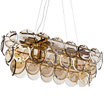Люстра с круглыми стеклянными подвесками Cardiel Amber Glass Chandelier варинант исполнения - 1 | Loft Concept в Красноярске