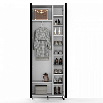 Двухдверный шкаф белого цвета Strict Lines варинант исполнения - 4 | Loft Concept в Красноярске