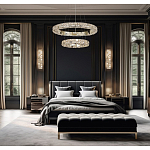 Люстра из 2-х колец с мозаичным хрустальным оформлением Sparks of Crystal варинант исполнения - 2 | Loft Concept в Красноярске